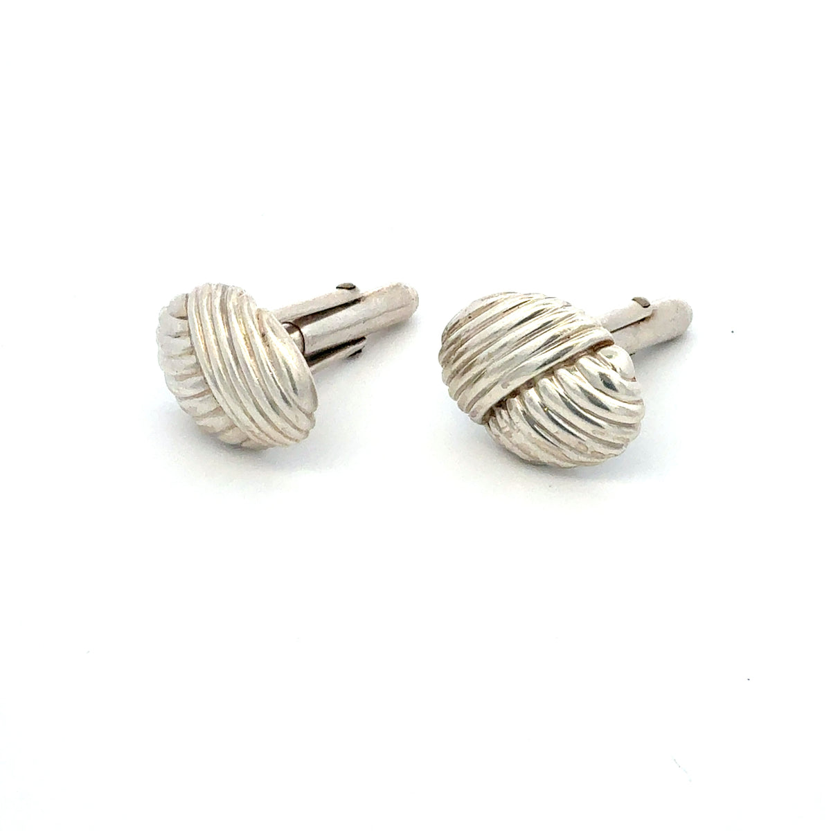 Tiffany & Co Estate Crossover knot Cufflinks Sterling Silver TIF989