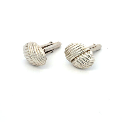 Tiffany & Co Estate Crossover knot Cufflinks Sterling Silver TIF989