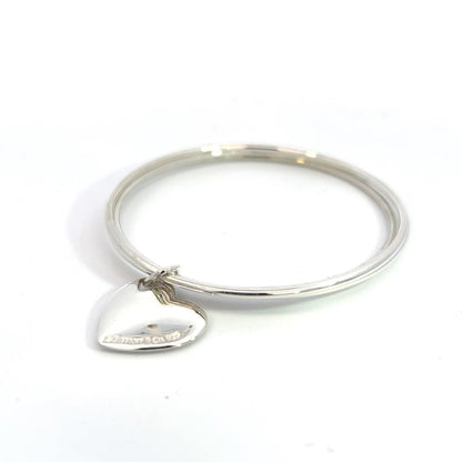 Tiffany & Co Estate 3 Bangle with Heart 7.5" Silver TIF522