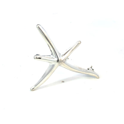 Tiffany & Co Estate Starfish Brooch Sterling Silver By Elsa Peretti 6.5g TIF841