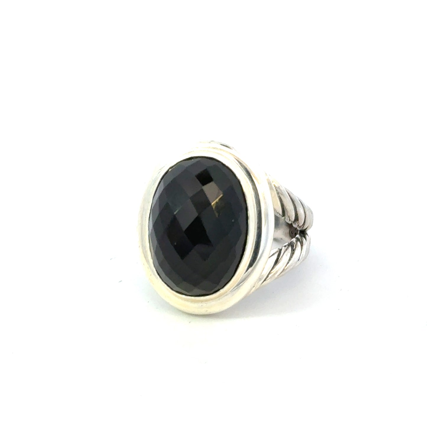 David Yurman Albion Onyx Ring Size 8 Sterling Silver Estate DY595