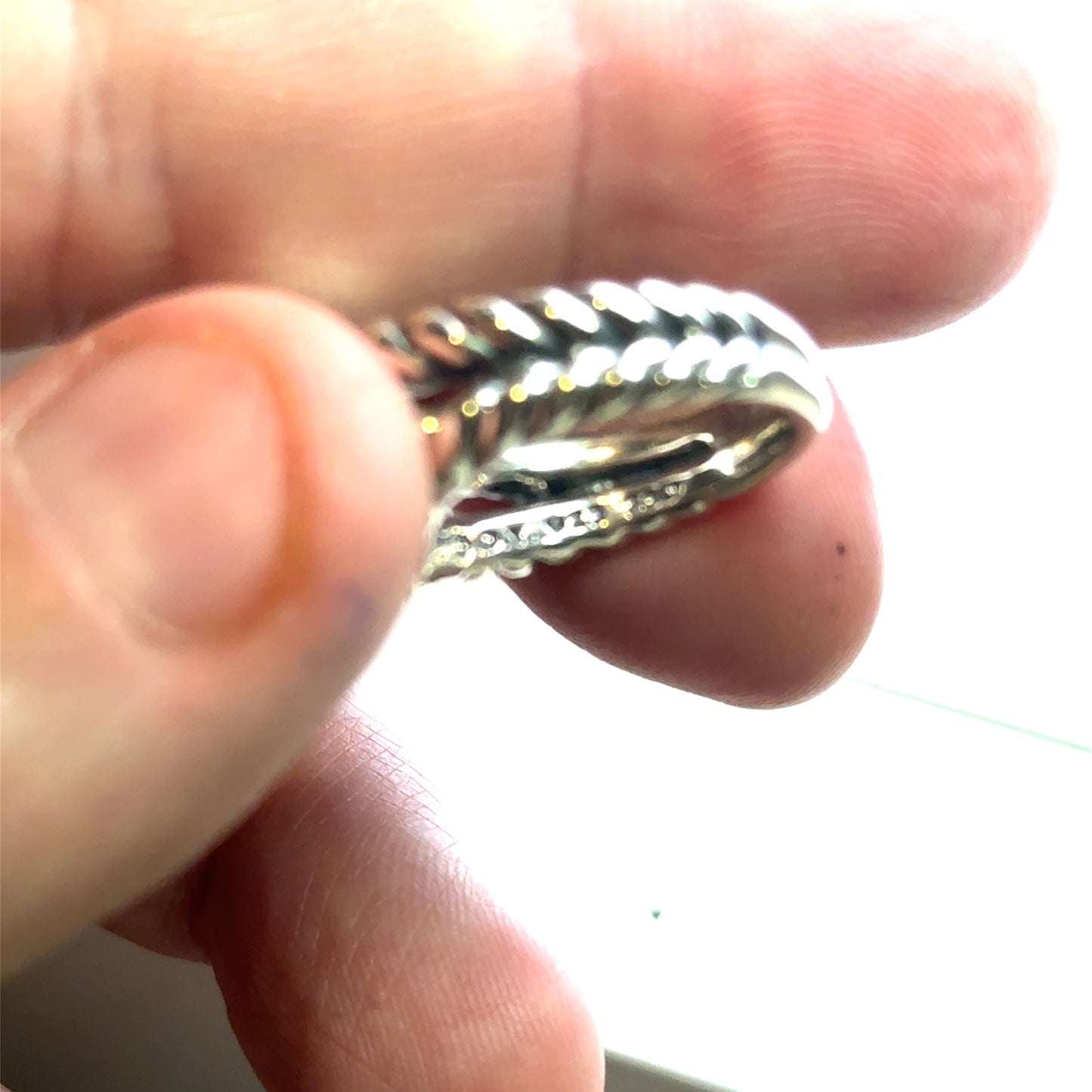David Yurman Black Orquid Ring Size 6.75 18k Gold & Silver Estate DY596