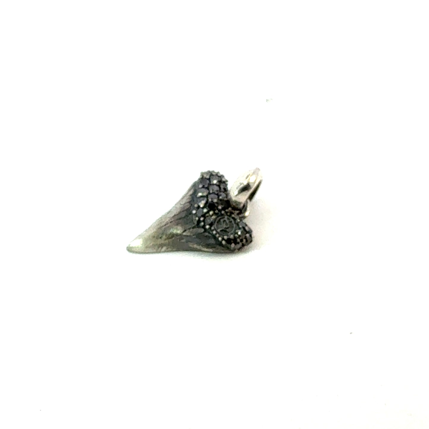 David Yurman Black Diamond Tooth Pendant Sterling Silver Estate DY621
