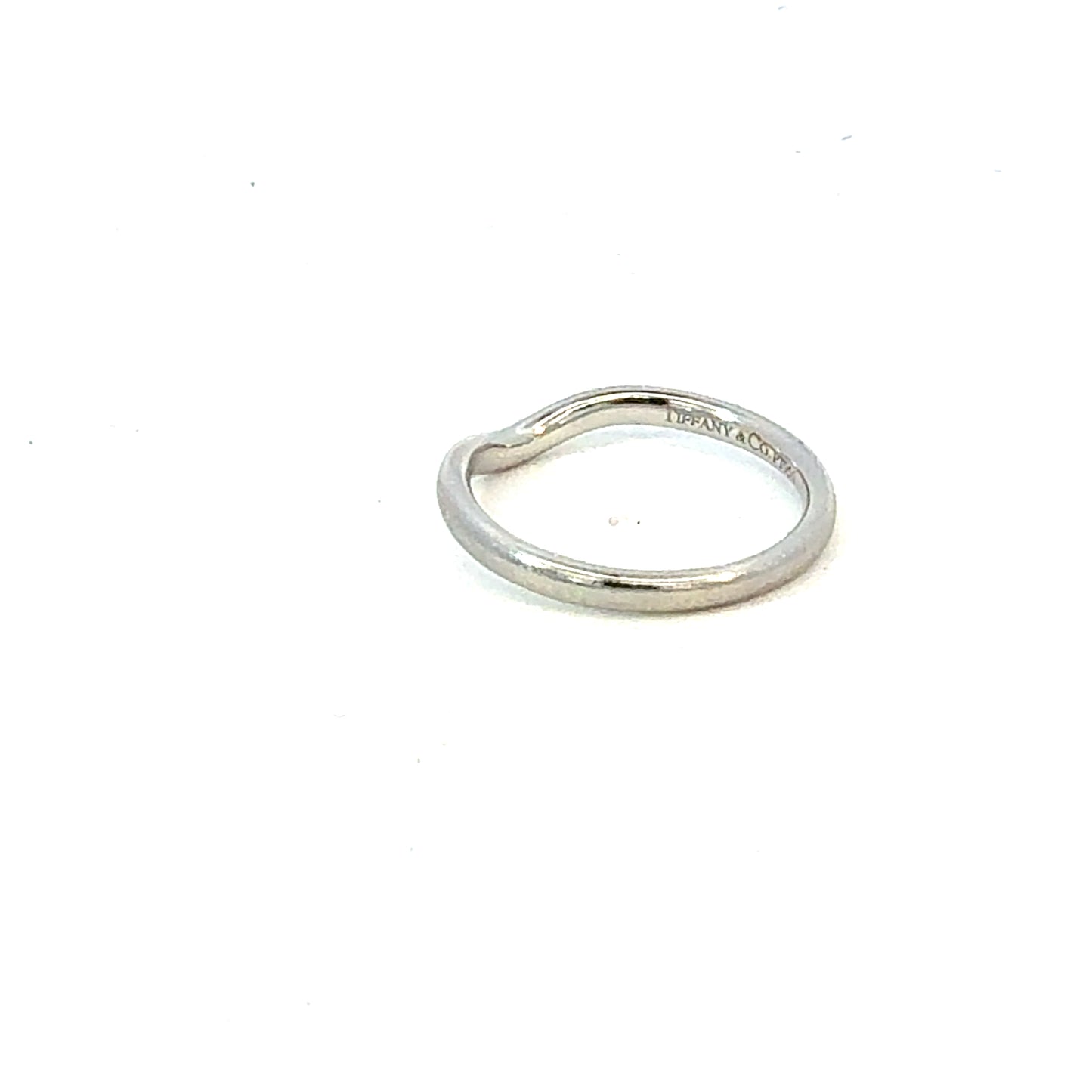 Tiffany & Co Platinum Wave Band Ring Size 6.5 By Elsa Peretti 2.2 mm Estate TIF923