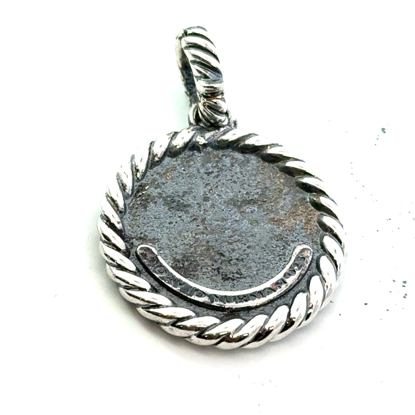 David Yurman Letter A Amulet Sterling Silver Estate DY729