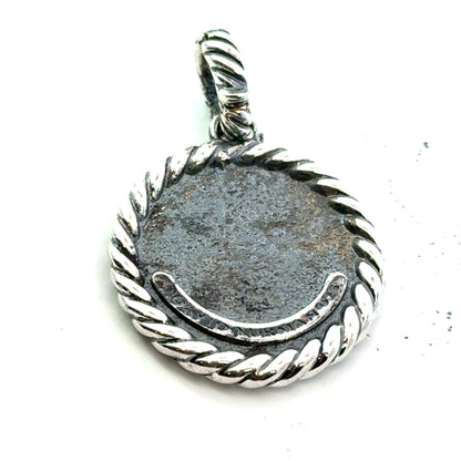 David Yurman Letter A Amulet Sterling Silver Estate DY729