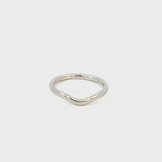 Tiffany & Co Platinum Wave Band Ring Size 6 By Elsa Peretti 2.2 mm Estate TIF922