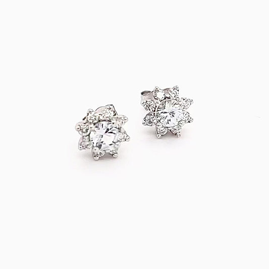 Natural Sapphire Diamond Halo Stud Earrings 14k Gold 1.02 TCW Certified $3,950 121426