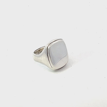 Tiffany & Co Estate Mens Signet Ring Size 4 Sterling Silver 10 Grams TIF817