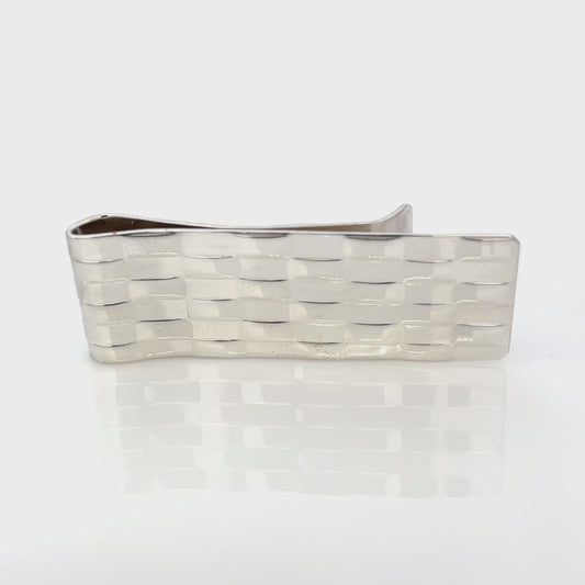 Tiffany & Co Weave Money Clip Sterling Silver 16.6 Grams Estate TIF892