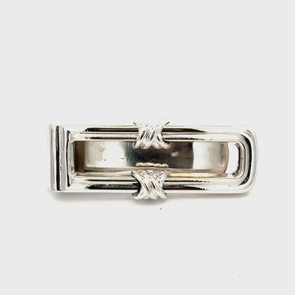 Tiffany & Co Estate Signature X Series Money Clip Sterling Silver TIF1000