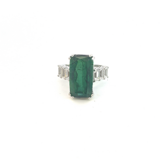 Natural Tourmaline Sapphire Ring 7 14k WG 12.17 TCW Certified $9,750 311033