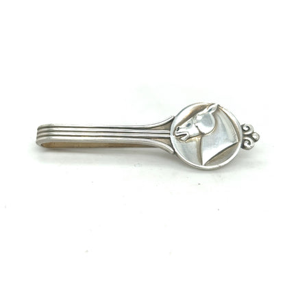 Georg Jensen Estate Horse Head Money Clip Tie Bar Silver GJ12