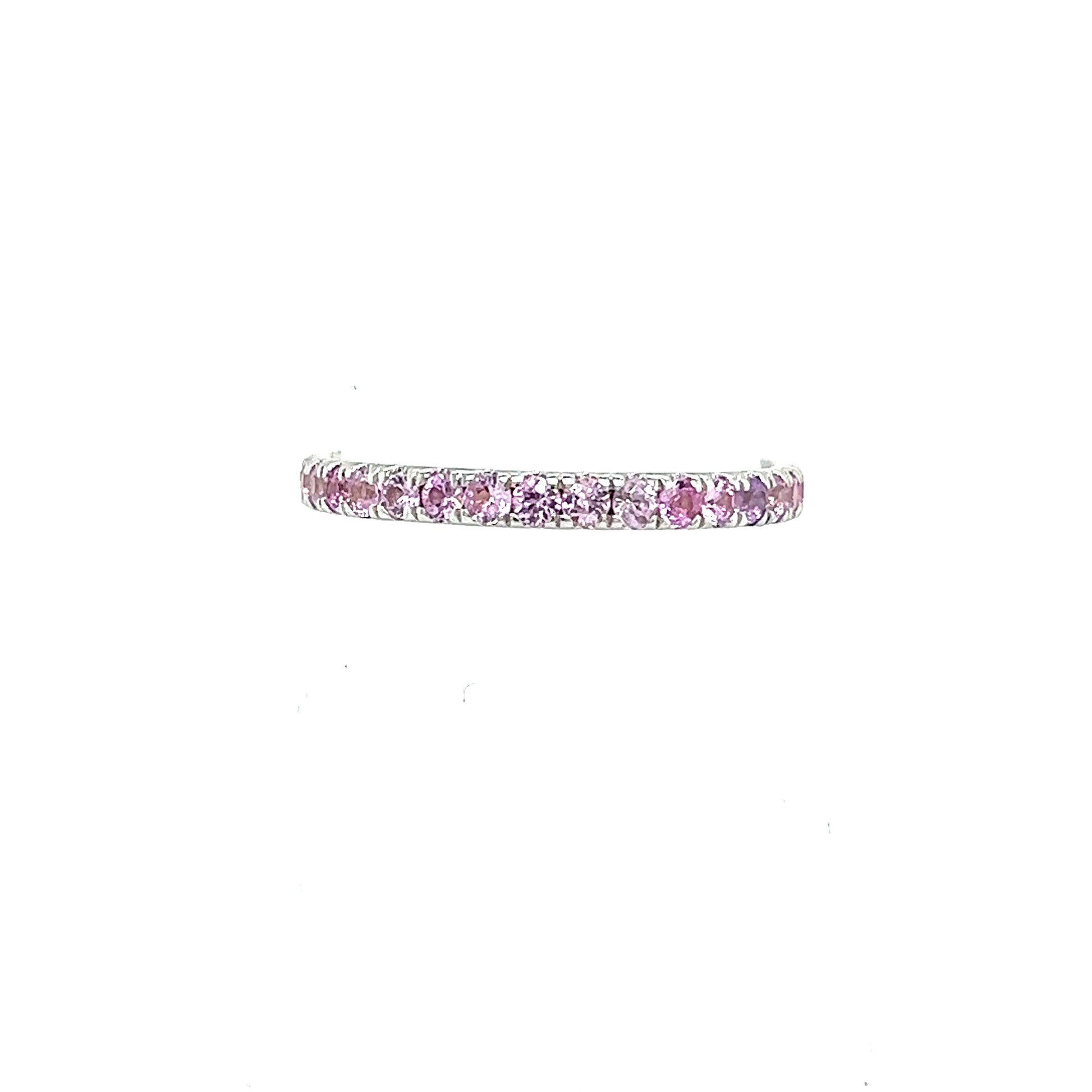 Natural Pink Sapphire Ring 6.5 14k W Gold 0.66 TCW Certified $1,190 217001