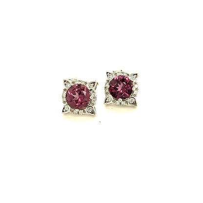 Natural Spinel Diamond Earrings 14k Y Gold 2.04 TCW Certified $3,950 211195