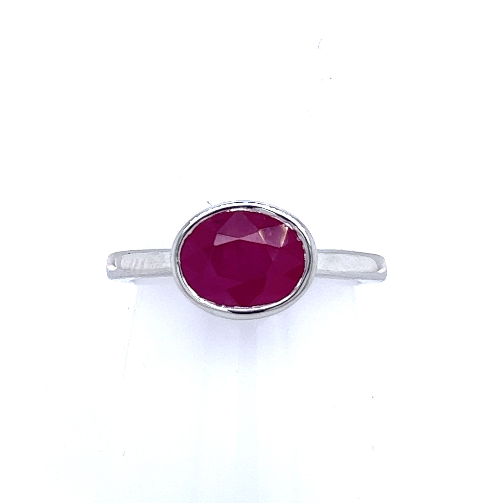 Natural Ruby Ring 6.5 14k White Gold 2.38 TCW Certified $2,190 221354
