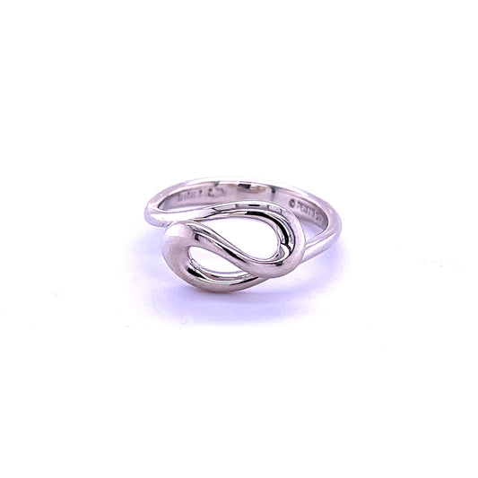 Tiffany & Co Estate Wave Ring Size 5.5 Silver By Elsa Peretti TIF511
