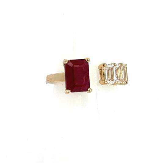 Natural Ruby Sapphire Ring 6.5 14k W Gold 3.64 TCW Certified $4,950 310635