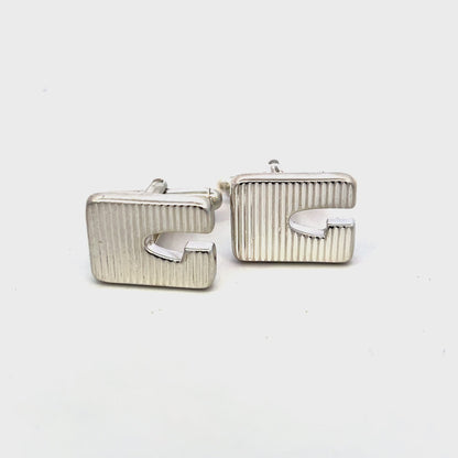 Gucci Estate Mens Cufflinks Sterling Silver G37