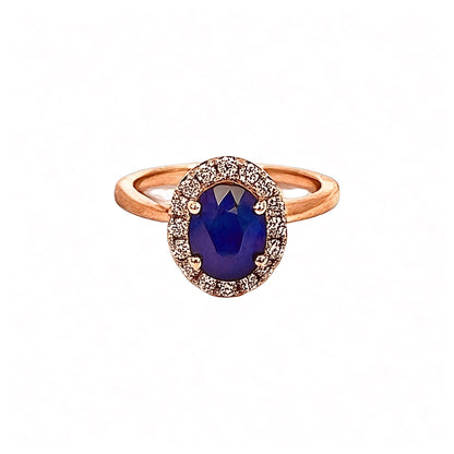 Natural Sapphire Diamond Ring Size 6.5 14k Y Gold 2.84 TCW Certified $3,950 311703