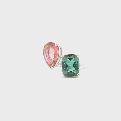 Natural Tourmaline Ring Size 6 14k White Gold 6.07 TCW Certified $4,950 601224
