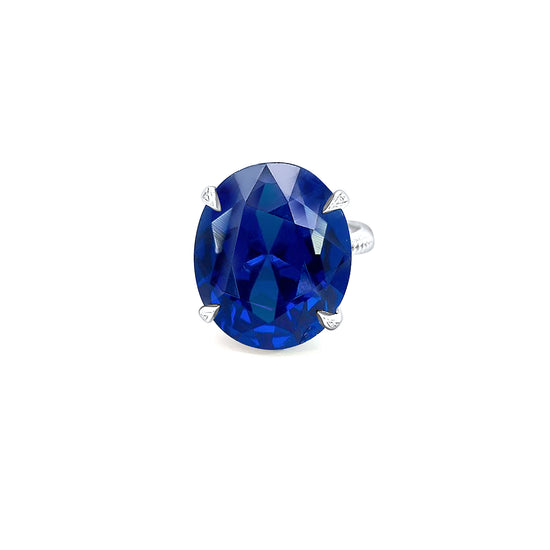 Natural Solitaire Ring 6.5 14k WG 16.63 TCW Certified $3,950 310544