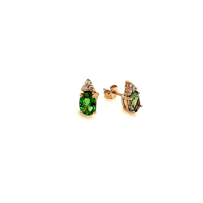 Natural Tourmaline Diamond Earrings 14k Gold 1.87 TCW Certified $2,950 210760