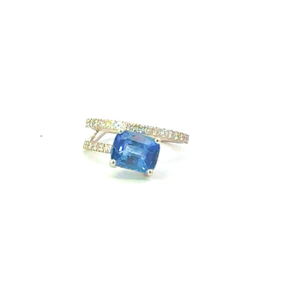 Natural Sapphire Diamond Ring Size 7 14k Gold 3.24 TCW Certified $3,950 604441