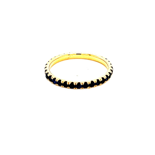 Natural Blue Sapphire Ring 6.5 14k Y Gold 0.66 TCW Certified $1,190 217009