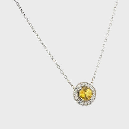 Natural Sapphire Diamond Necklace 18" 14k Gold 1.14 TCW Certified $3,950 411600