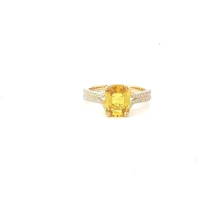 Natural Sapphire Diamond Ring Size 7 14k Gold 2.87 TCW Certified $4,950 604458