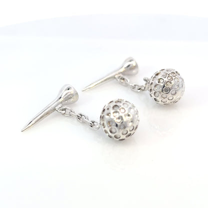 Tiffany & Co Estate Golf Ball Cufflinks Sterling Silver 15.39 Grams TIF777