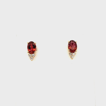 Natural Tourmaline Diamond Earrings 14k Gold 1.87 TCW Certified $2,950 210761