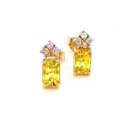 Natural Sapphire Diamond Earrings 14k Gold 1.74 TCW Certified $1,590 121260