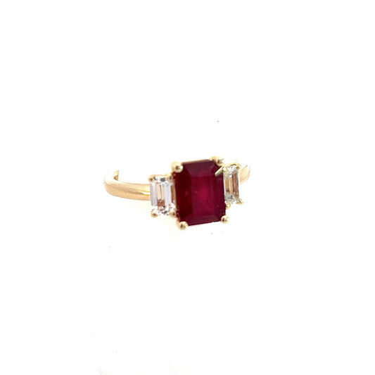 Natural Ruby Sapphire Ring 6.5 14k Y Gold 2.51 TCW Certified $3,950 310636