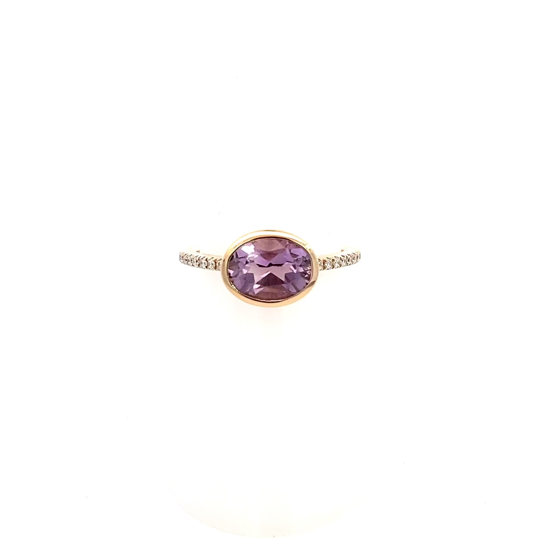 Natural Amethyst Diamond Ring Size 6.5 14k Y Gold 1.87 TCW Certified $2,690 221292