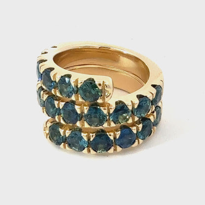Natural Sapphire Ring Size 7 14k Yellow Gold 6.73 TCW Certified $7,950 601204