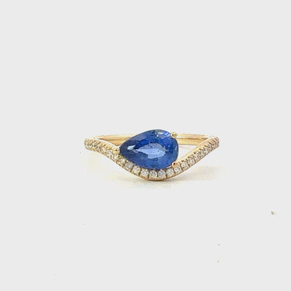 Natural Sapphire Diamond Ring Size 7 14k Gold 1.59 TCW Certified $4,950 601203