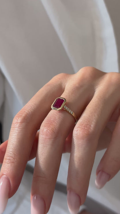 Natural Ruby Diamond Ring Size 6.5 14k Yellow Gold 1.53 TCW Certified $4,950 508584