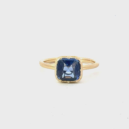 Natural Sapphire Engagement Ring Size 7 14k Gold 2.75 TCW Certified $3,950 601202