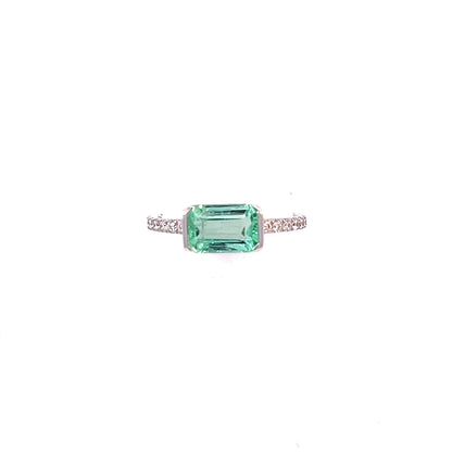 Natural Emerald Diamond Ring Size 6.5 14k Gold 1.78 TCW Certified $3,950 310642