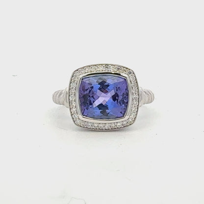 Natural Tanzanite Diamond Ring Size 6.5 14k Gold 3.95 TCW Certified $4,950 601236
