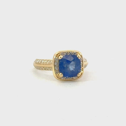 Natural Sapphire Diamond Ring Size 6.5 14k Gold 3.04 TCW Certified $6,950 601209