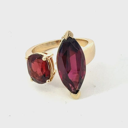 Natural Garnet Ring Size 6.5 14k Yellow Gold 9.16 TCW Certified $4,950 601215