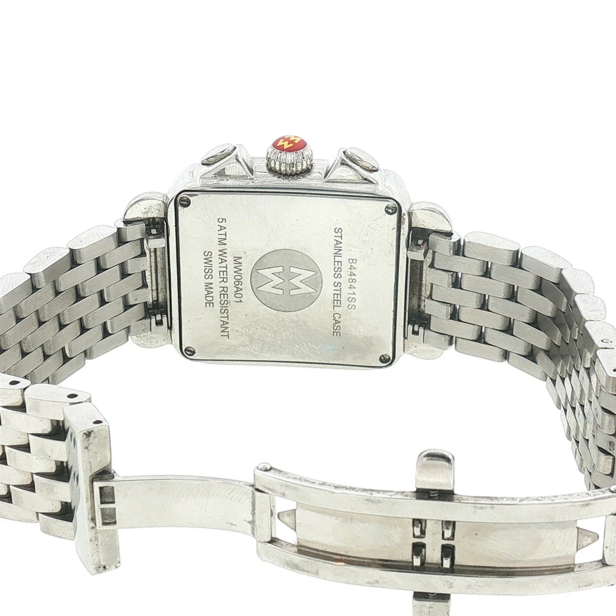 MICHELE DECO MW06A01 DIAMOND BEZEL CHRONOGRAPH QUARTZ LADIES WRISTWATCH SS MIC4