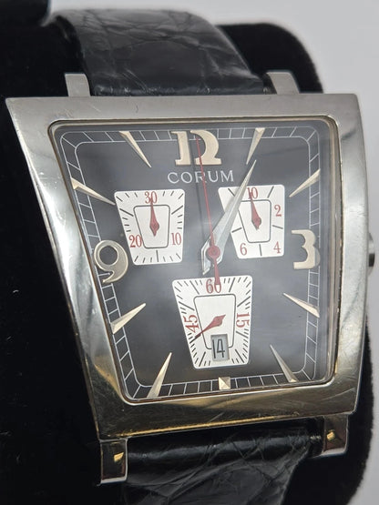 Corum Trapeze Chronograph 40mm Black Date Dial Mens Watch 196.404.20 COR1