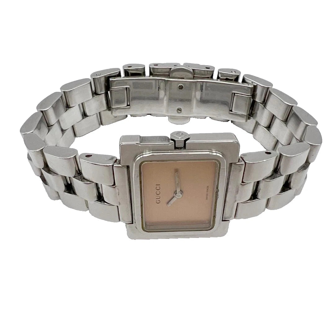 GUCCI 3600L Women's Quartz Watch Square Case Bronze Dial Vintage Wristwatch G57