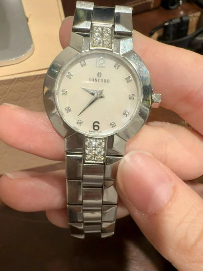 Concord La Scala Diamond Mother Of Pearl SS Women's Quartz Watch 14.G4.1843.S C9
