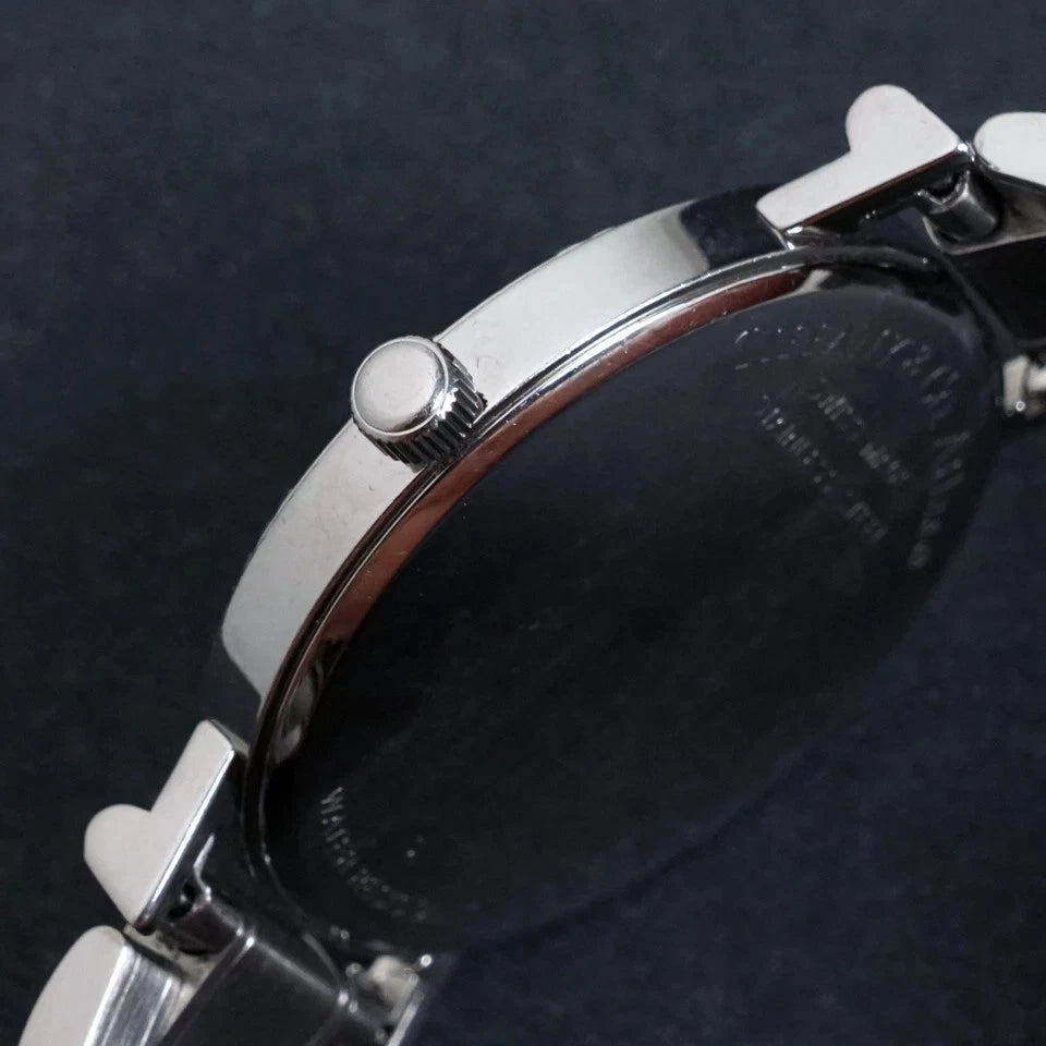 Tiffany & Co Atlas Stainless Steel Unisex 33mm Black Dial Quartz Watch TIF1014