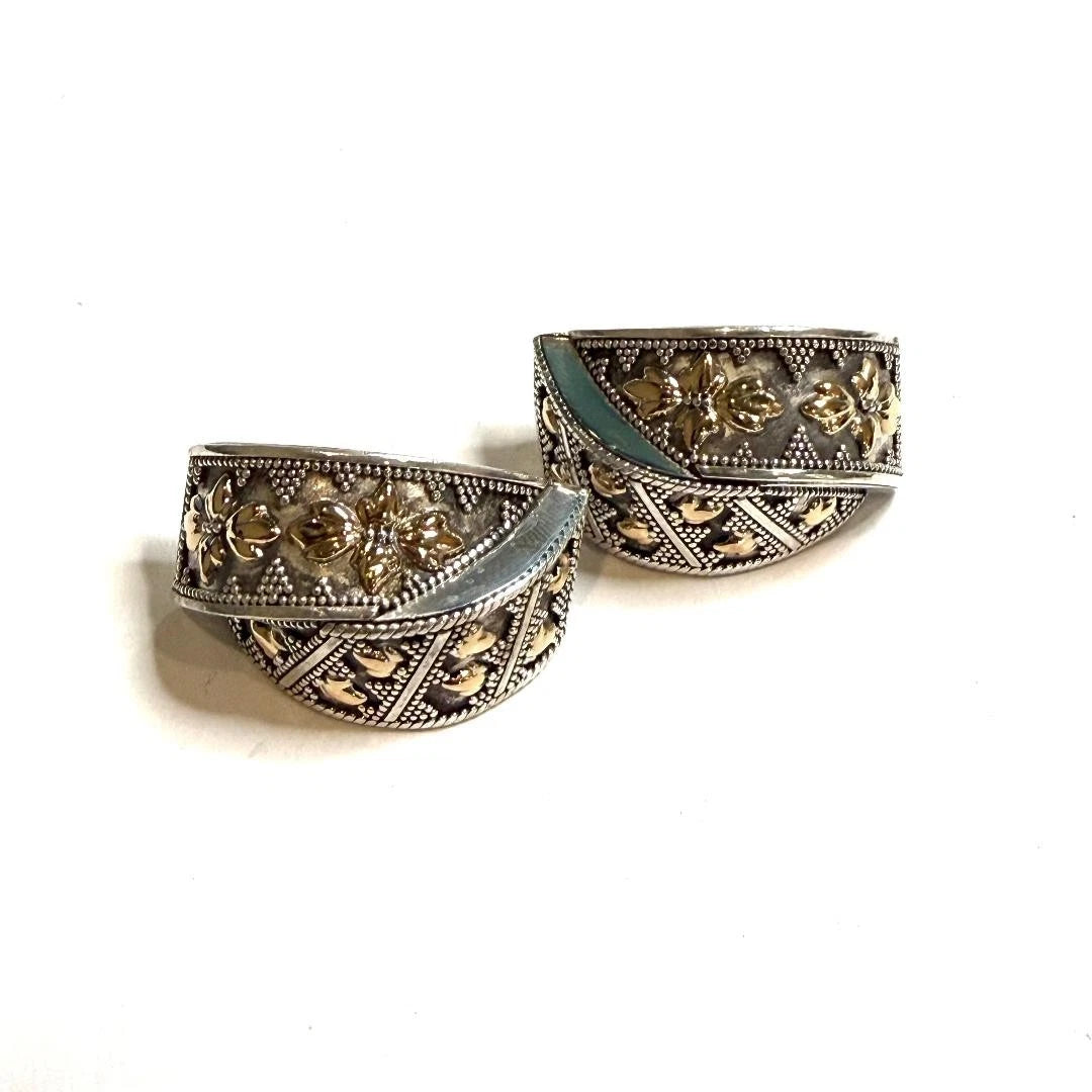John Hardy 18KT and .925 Silver Jaisalmer Earrings JH122